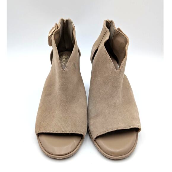 Vince Camuto Fareena Cutout Block Heel Bootie Women's Natural Size US10M EU41.5 - Picture 2 of 12